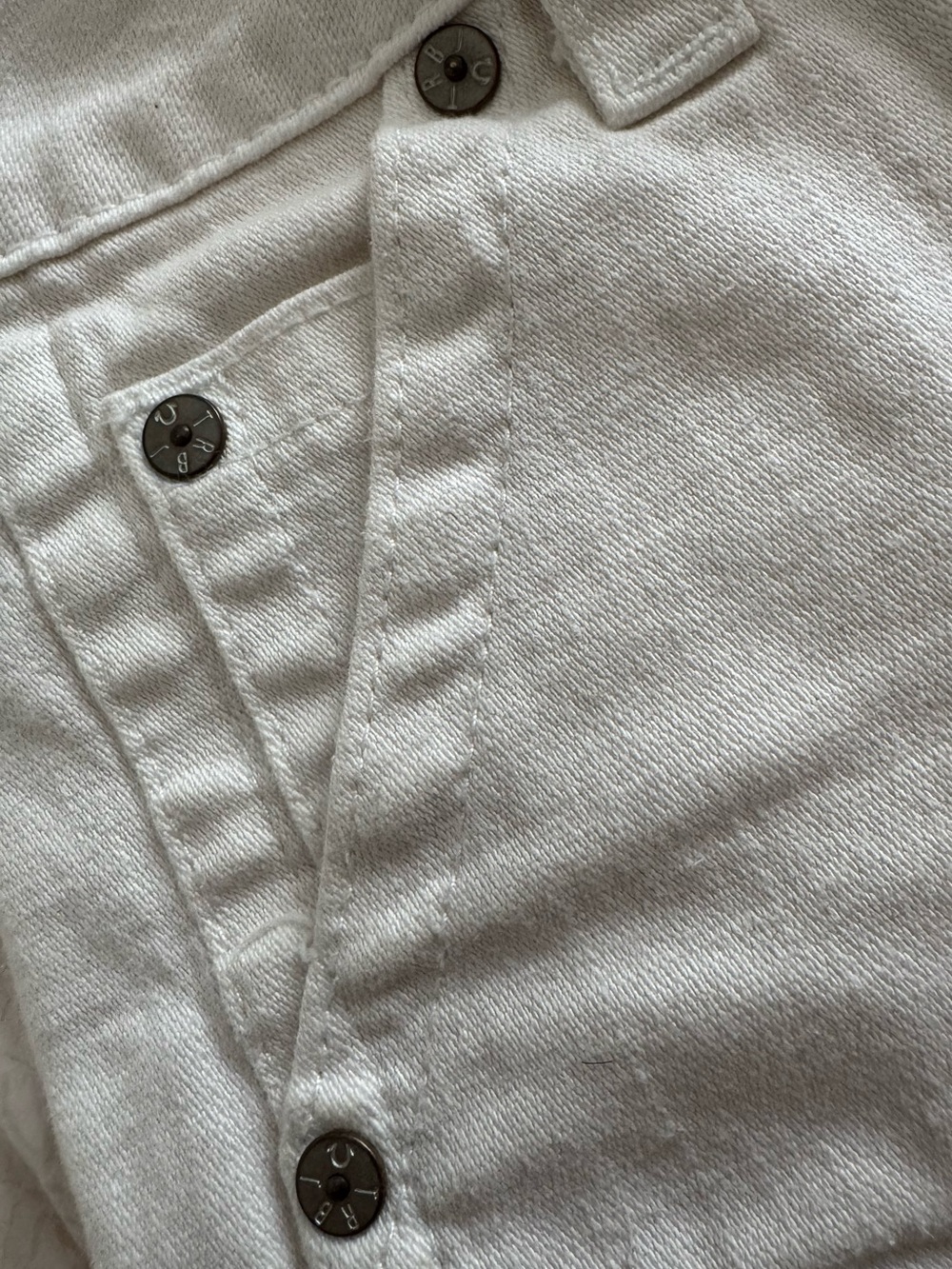 True Religion EMMA SHORT white denim cuffed low-rise shorts - Picture 9 of 10
